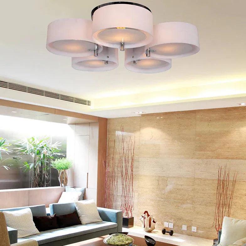 Round Petal LED Flush Mount Ceiling Light - Modern Dimmable Lighting Fixture for Bedroom, Living Room & Kitchen | Energy-Efficient Home Decor