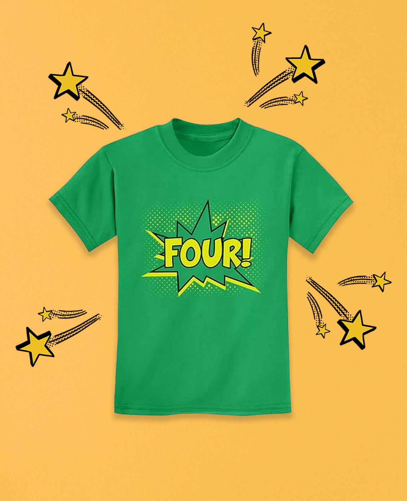 4th Birthday Shirt for Boys & Girls | 4 Years Old Superhero Party T-Shirt | Kids Birthday Gift | Perfect for Superhero Themed Parties & Celebrations