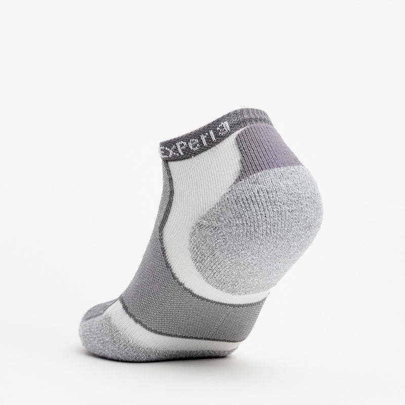 Thorlo Experia Micro Mini Unisex Running Socks - Lightweight Cushioned Athletic Socks for Men & Women (Grey) - Perfect for Jogging, Hiking & Everyday Wear