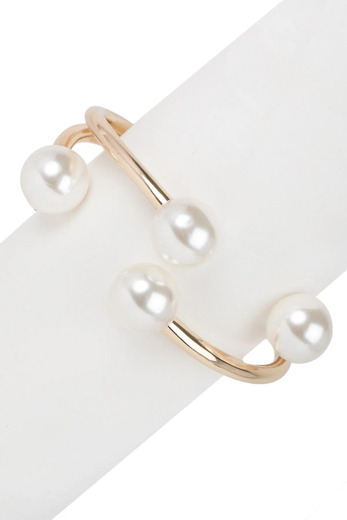 Elegant Hinged Pearl Cuff Bracelet for Women - Luxury Adjustable Pearl Jewelry Gift for Wedding, Party & Special Occasions