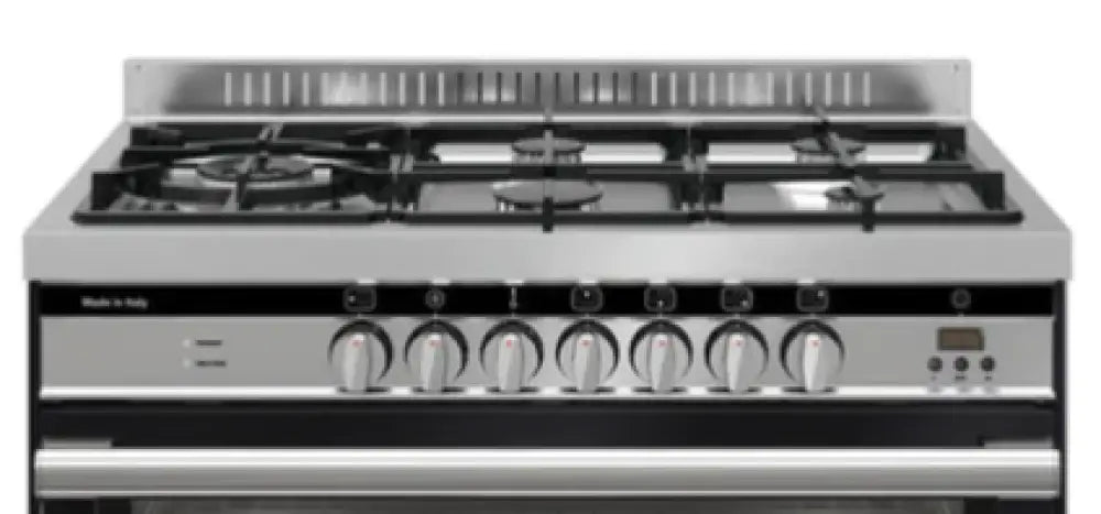 Emilia EM965GEN 90cm Gloss Black Dual Fuel Range Cooker - Perfect for Modern Kitchens, Baking & Family Cooking