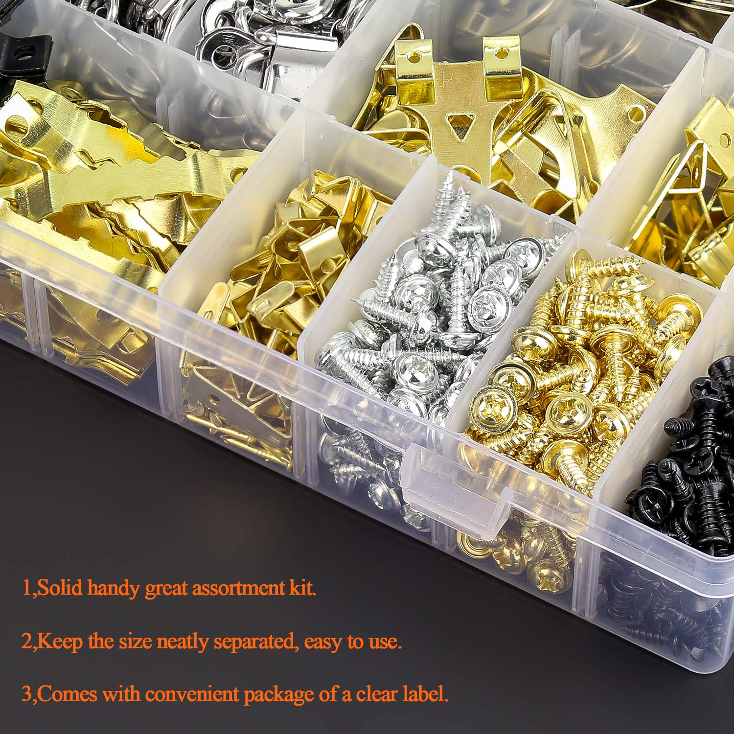 820 PCS Picture Hanging Kit with Hooks & Nails - Heavy Duty Photo Frame Hanger Set for Wall Art, Paintings, Posters & Home Decor - Perfect for Living Room, Bedroom, Office & Gallery Display
