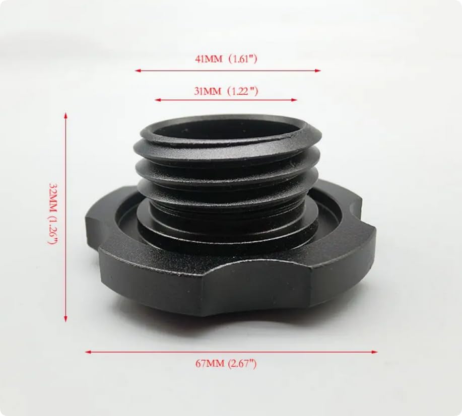 BADASS SHARKS Aluminum Oil Cap - Universal Fit for Honda Civic, Subaru Impreza STI, Accord & More - High Performance Fuel Tank Cap Accessory (Red) - Perfect for Car Enthusiasts & Auto Show Modifications