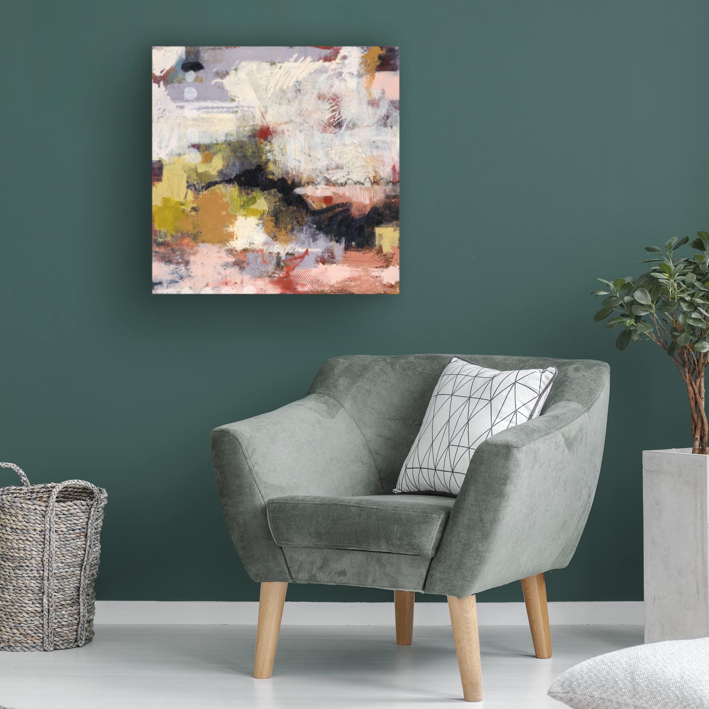 Trademark Fine Art 'Dazzle' Canvas Wall Art by Linda Nickell - Modern Abstract Painting for Living Room, Bedroom & Office Decor