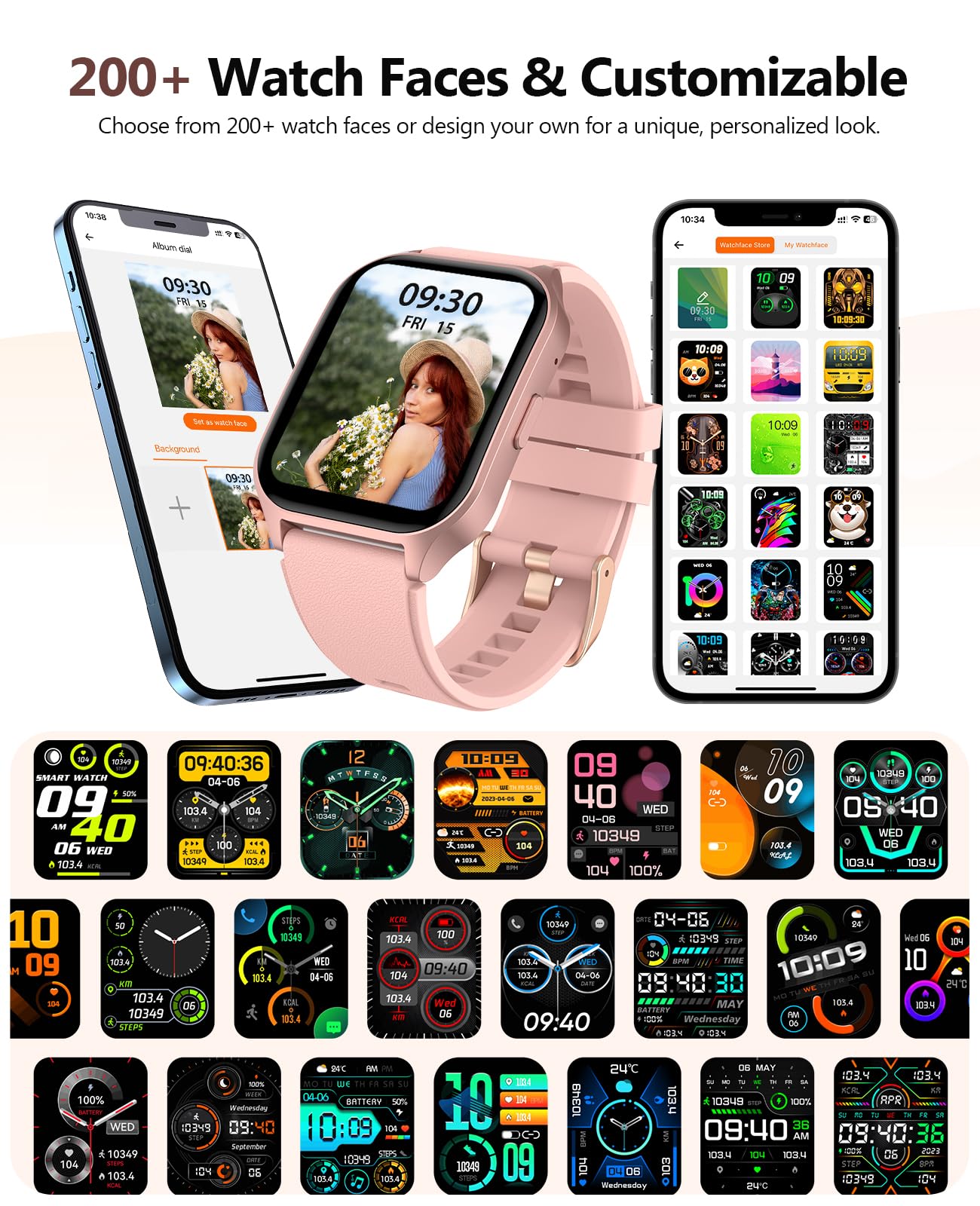 SOUYIE Smart Watch for Women with Call Function, 2.06