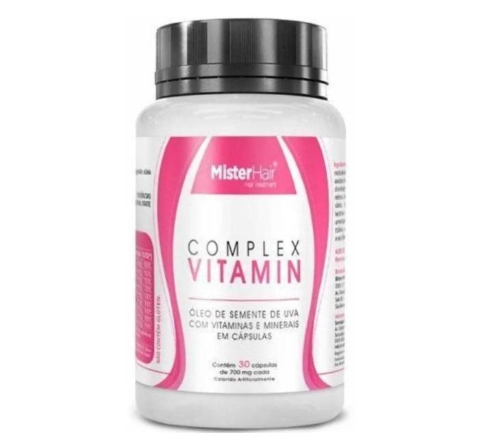 Premium Grape Seed Extract Complex Vitamins & Minerals Supplement - 30 Capsules (700mg Each) for Hair Growth & Skin Health | Antioxidant Support for Men & Women