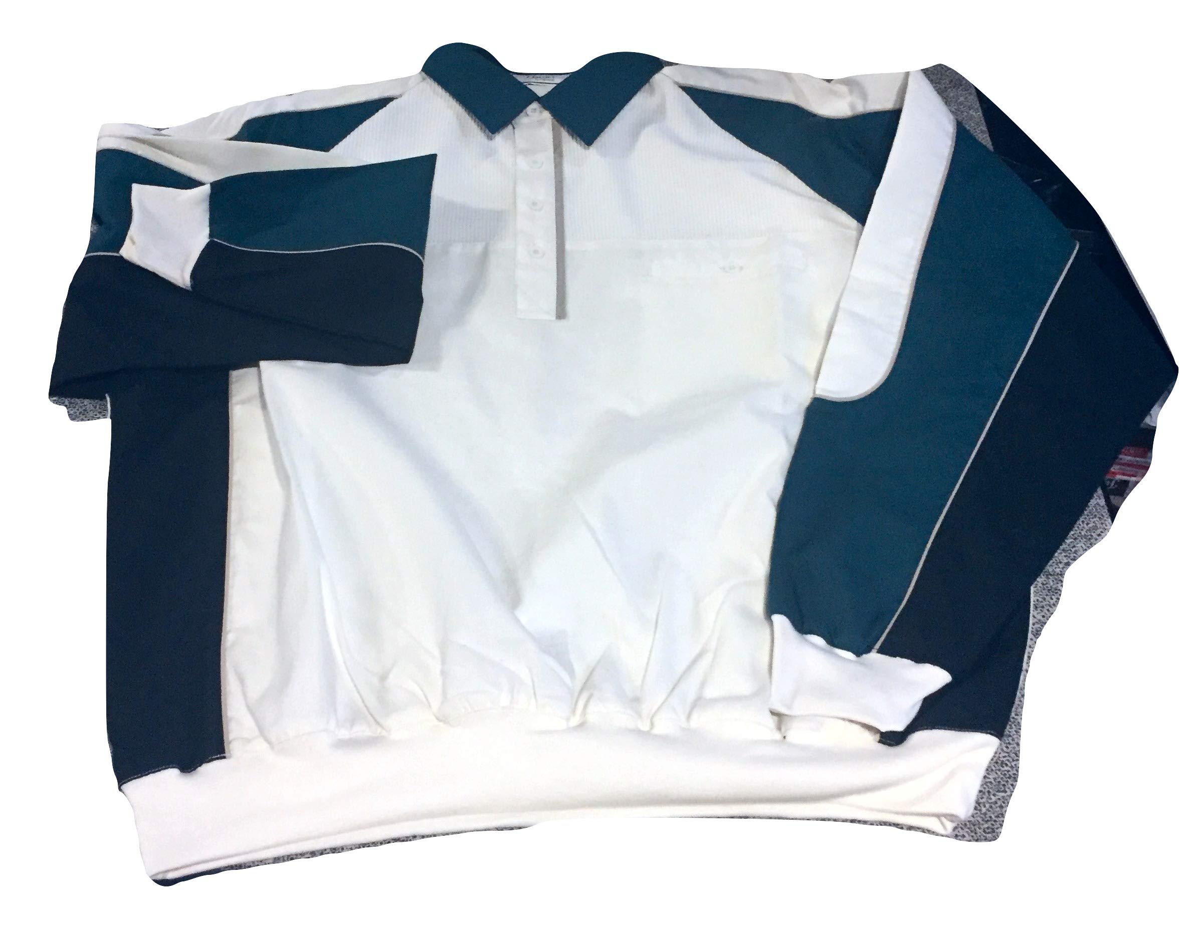 Big and Tall Long Sleeve Patterned Textured Polo Shirts with Banded Bottom - Up to Size 6X | Casual Office Wear & Outdoor Activities