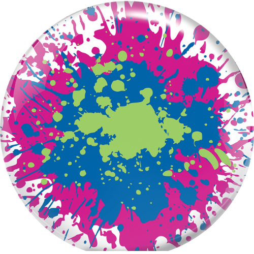 Brunswick Viz-A-Ball Paint Splatter Bowling Ball - 15 lbs, Right Hand | Striking Performance for League & Casual Play | Perfect for Beginners & Pros