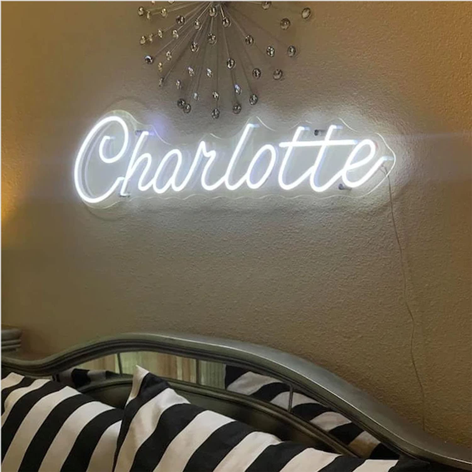Custom LED Neon Signs - Personalized Wall Decor Art Light for Home, Bar, Party, Christmas Room (4 Lines Text, 28