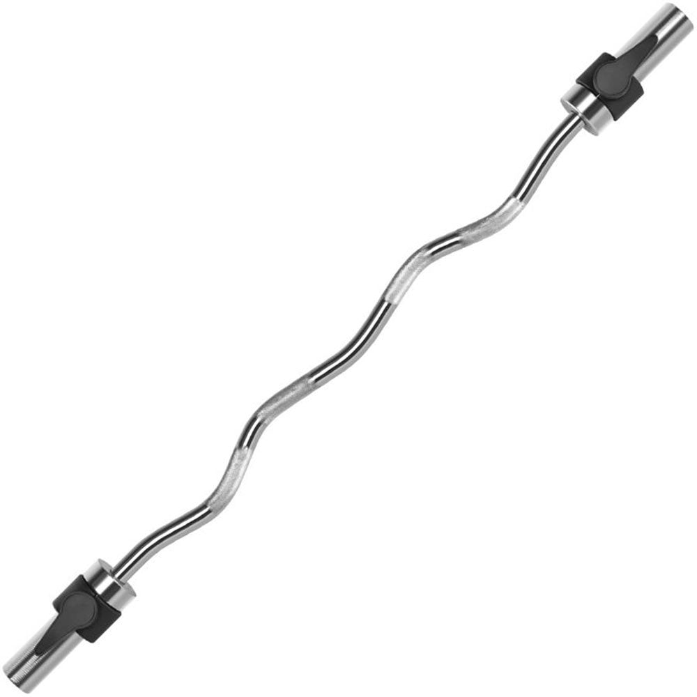 Marcy Solid Steel Olympic Curl Bar - Chrome Plated Weightlifting Bar for Strength Training | Perfect for Home Gym & CrossFit Workouts (Model SOC 49)
