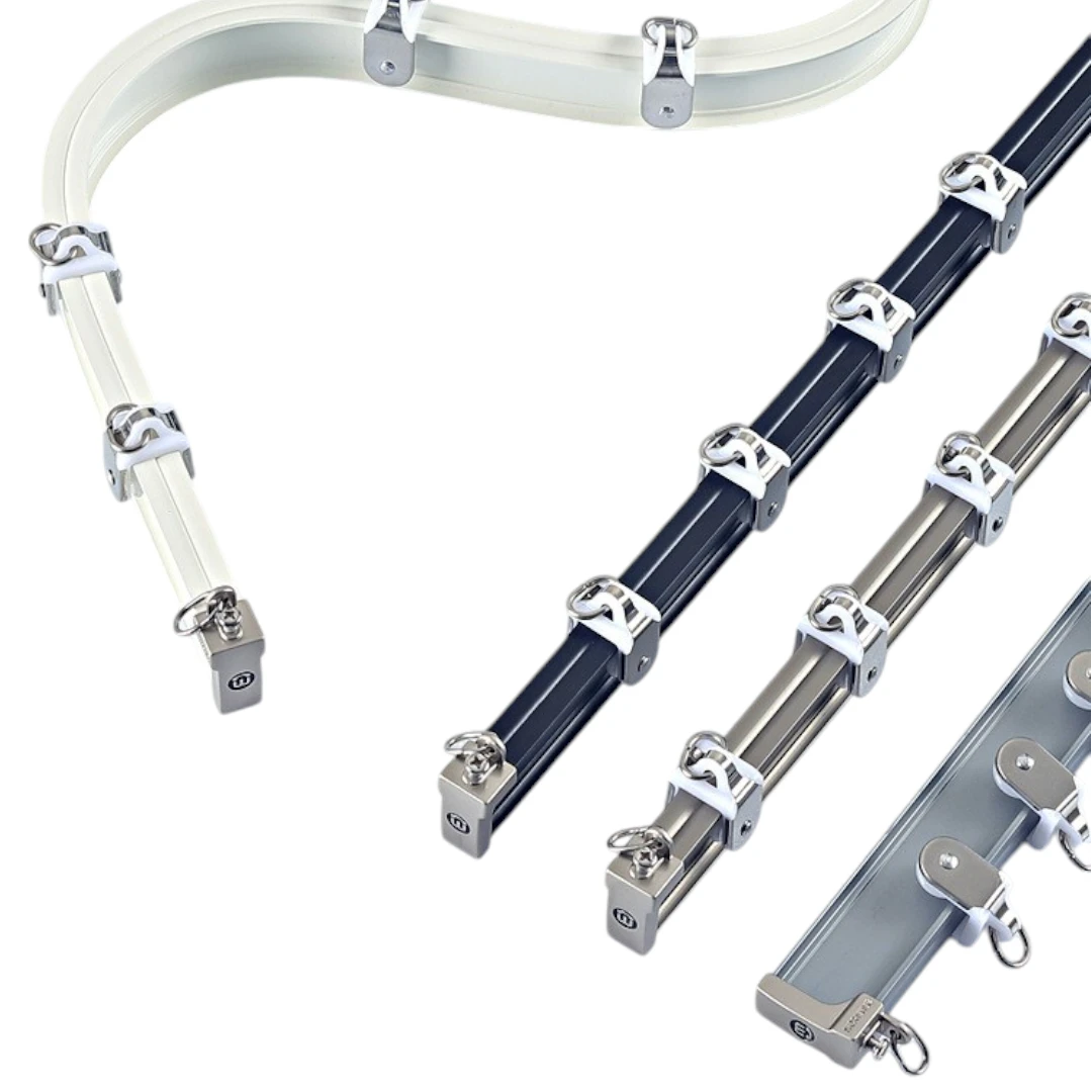 Flexible Curved Curtain Track - Bendable & Adjustable for Bay Windows - Perfect for Living Rooms, Bedrooms & Drapes Installation