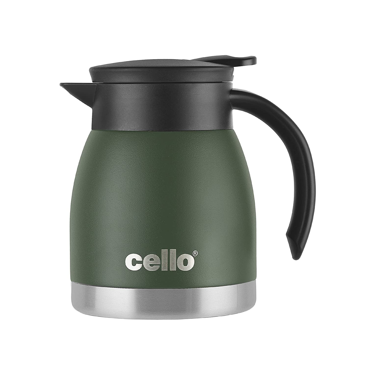 Premium Cello Duro Vacuum Insulated Stainless Steel Teapot - 600ml Hot & Cold Flask with Durable DTP Coating - Perfect for Travel, Office, Home & School - Ideal for Coffee, Tea & Beverages On-The-Go