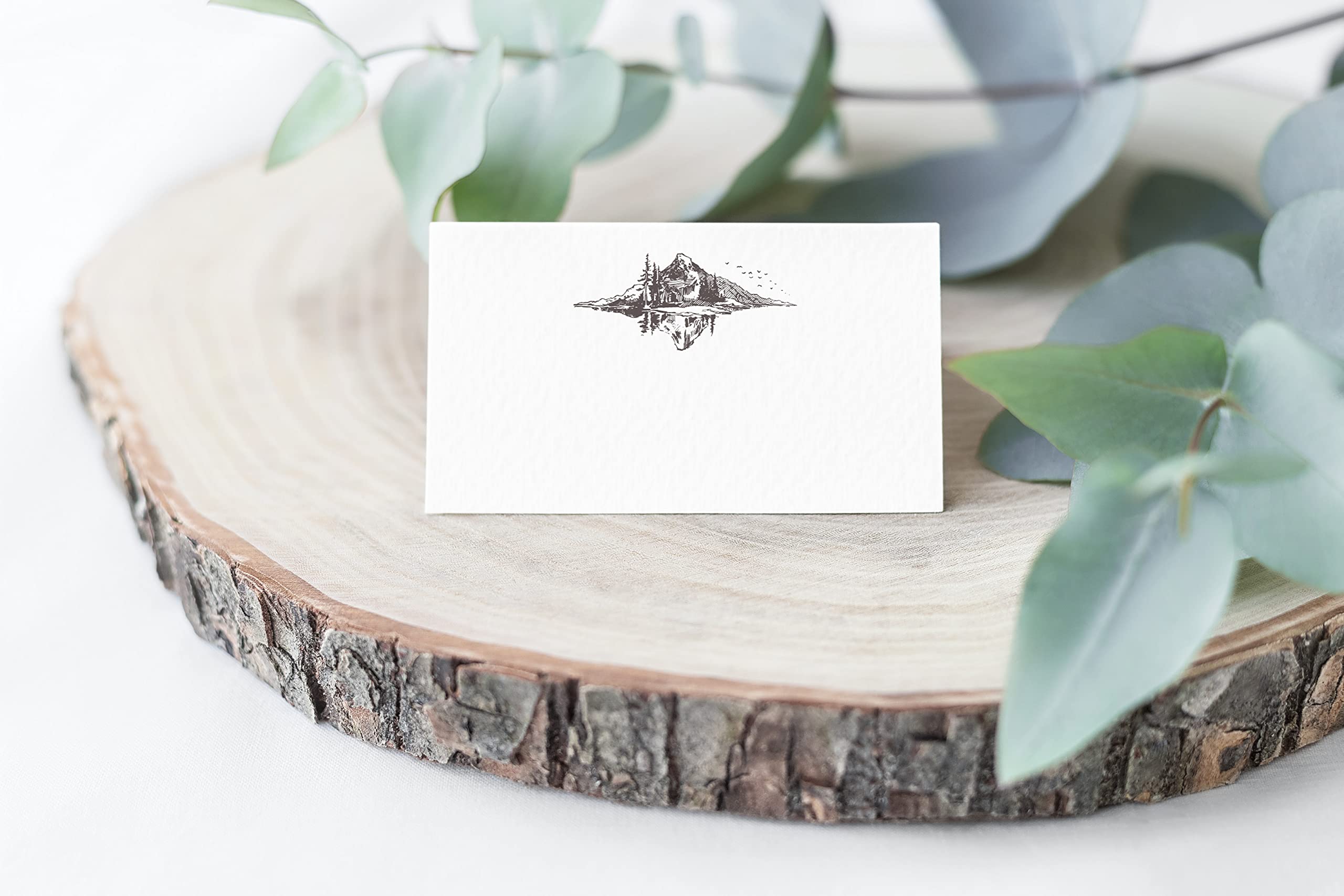 Mountain Landscape Place Cards - Pack of 100 Wedding Seating Cards & Escort Cards (2.5 x 3 Inches) - Pre-Scored & Ready to Use for Weddings, Parties & Special Events