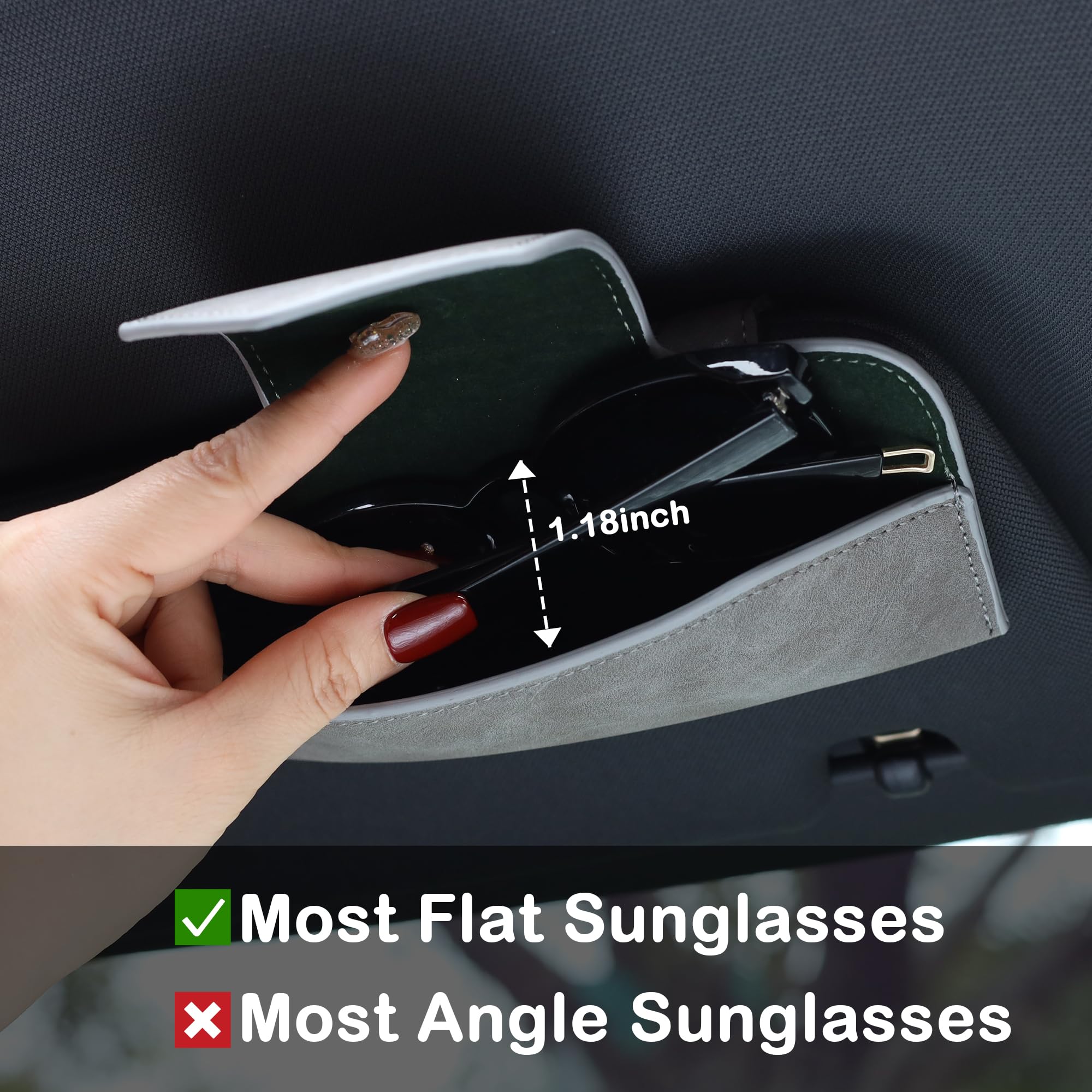 Car Visor Sunglass Holder with Clip - Universal Car Accessories for Men & Women - Perfect for Driving, Travel, and Outdoor Activities