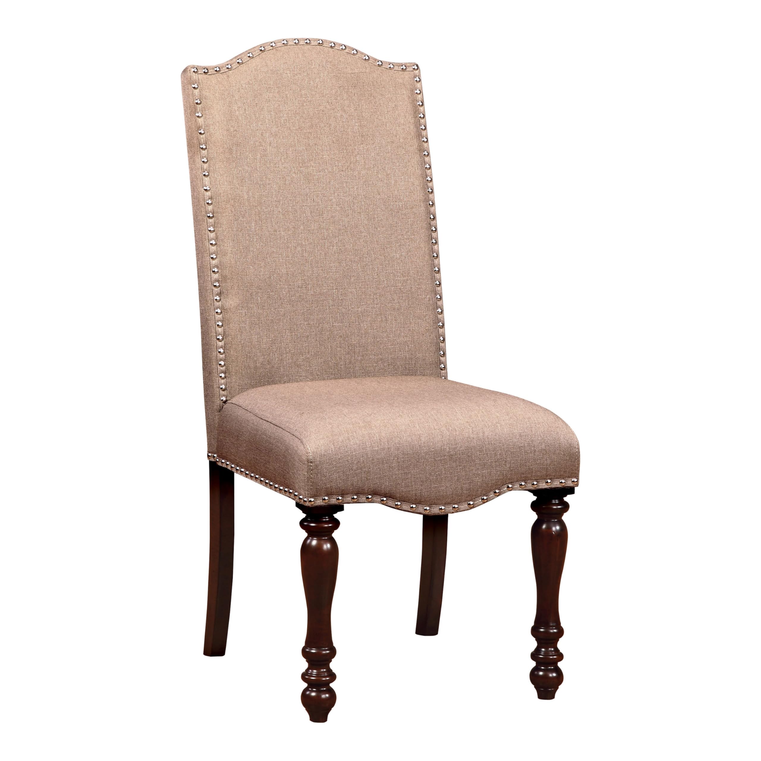 HOMES: Inside + Out Anson Transitional Dining Chairs (Set of 2) - Antique Cherry Finish - Modern Farmhouse Style for Dining Room, Kitchen, or Breakfast Nook