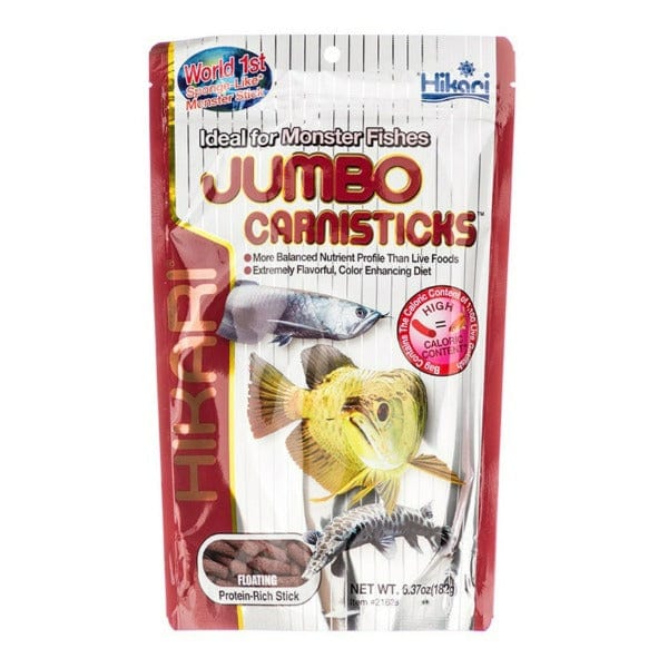 Hikari Tropical Jumbo Carnisticks Fish Food - High Protein Floating Sticks for Tropical Fish, Cichlids & Large Aquarium Fish - Ideal for Daily Feeding & Growth Enhancement