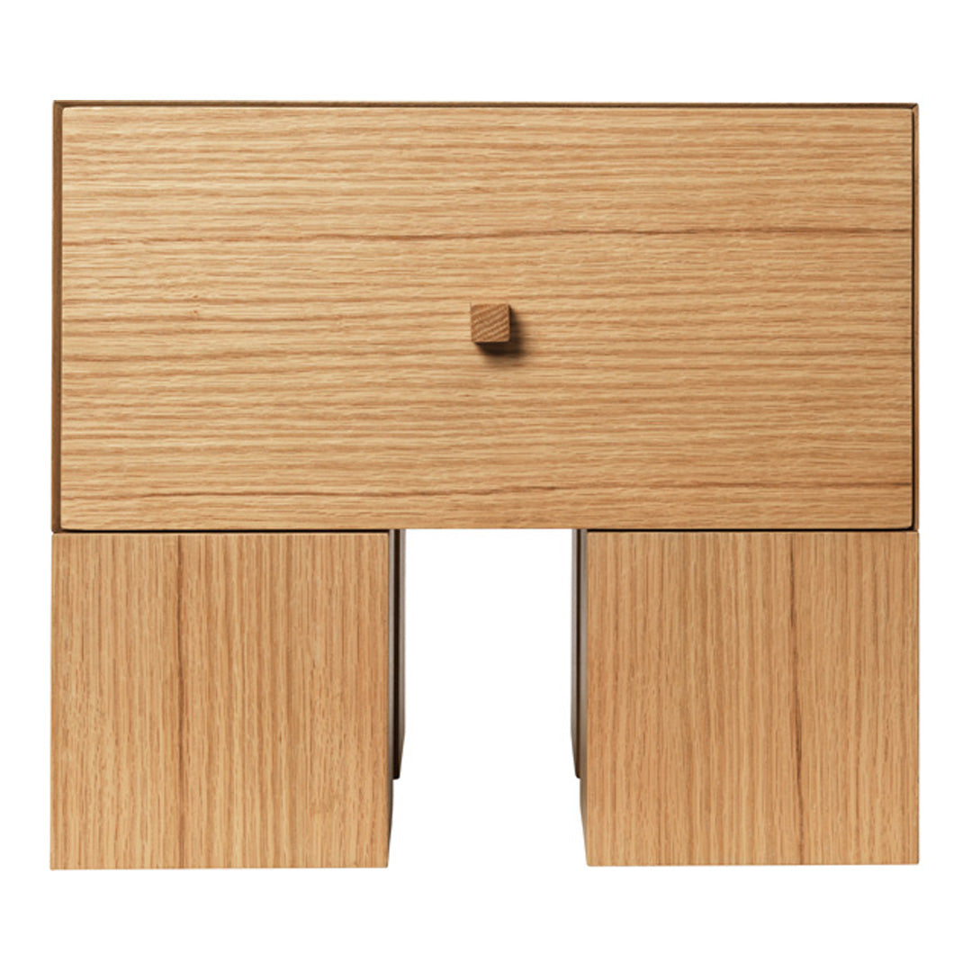 Modern Kuben Bedside Table - Compact 1x1 Nightstand with Storage Shelf, Perfect for Small Bedrooms, Apartments & Dorm Rooms - Stylish & Functional Bedside Organizer