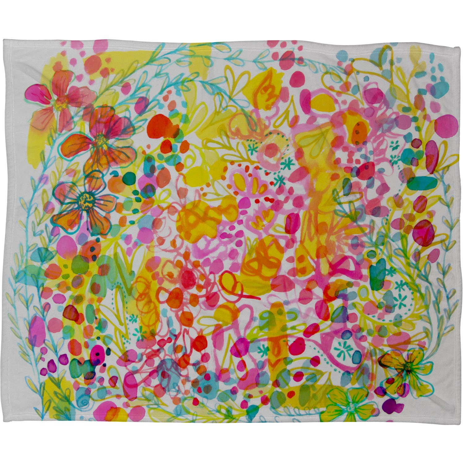 Stephanie Corfee Bubble Garden Fleece Throw Blanket 60