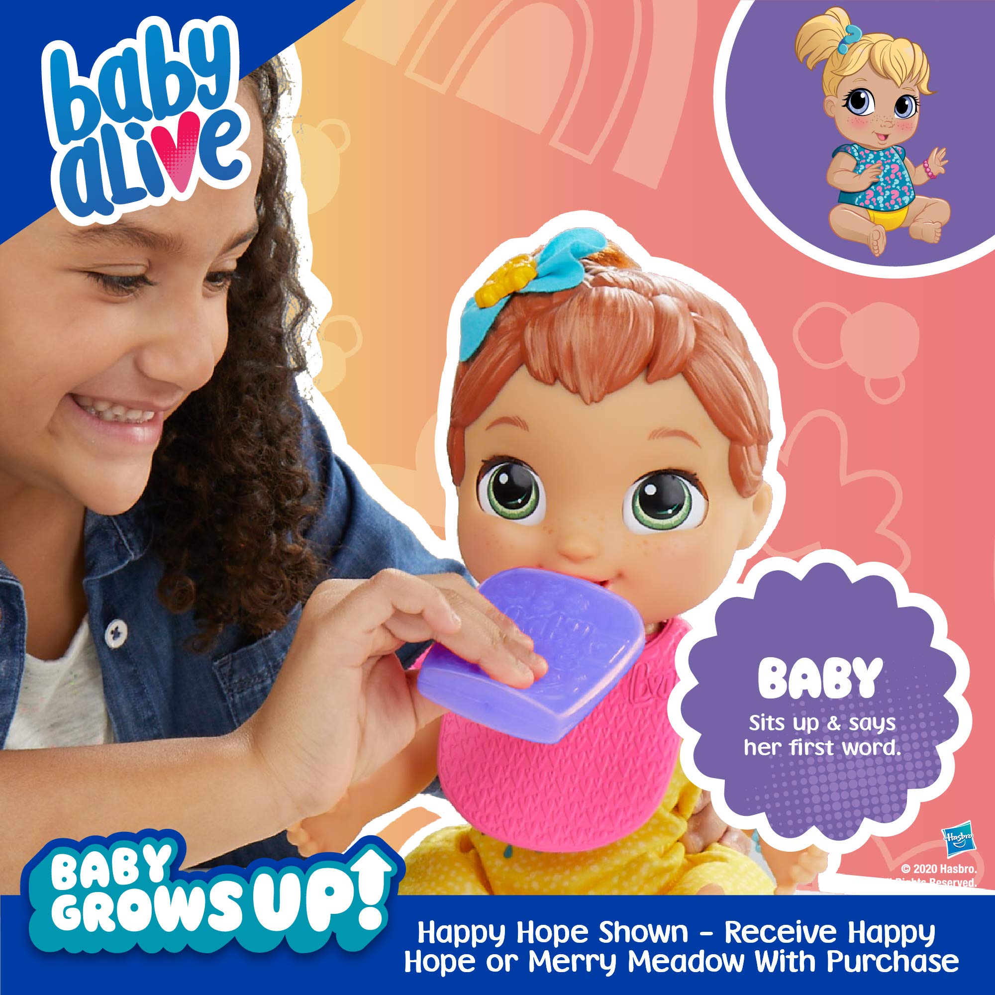 Baby Alive Baby Grows Up Interactive Doll Bonus Pack - Realistic Baby Doll That Crawls, Eats & Grows for Kids Ages 3+ | Perfect for Imaginative Play, Birthday Gifts & Role-Playing Scenarios