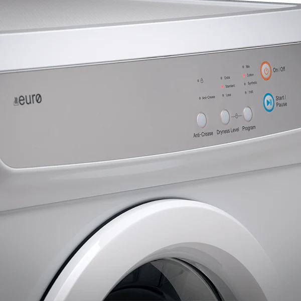 Brand New Euro 7kg Vented Dryer E7SDWH - Energy Efficient Laundry Solution with 3 Year Warranty | Perfect for Apartments, Small Homes & RV Living