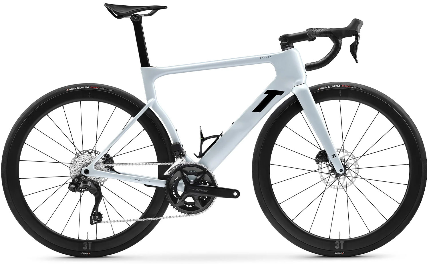 3T Strada 105 Di2 Carbon Road Bike - Lightweight & Fast Performance for Road Cycling, Racing & Endurance Training