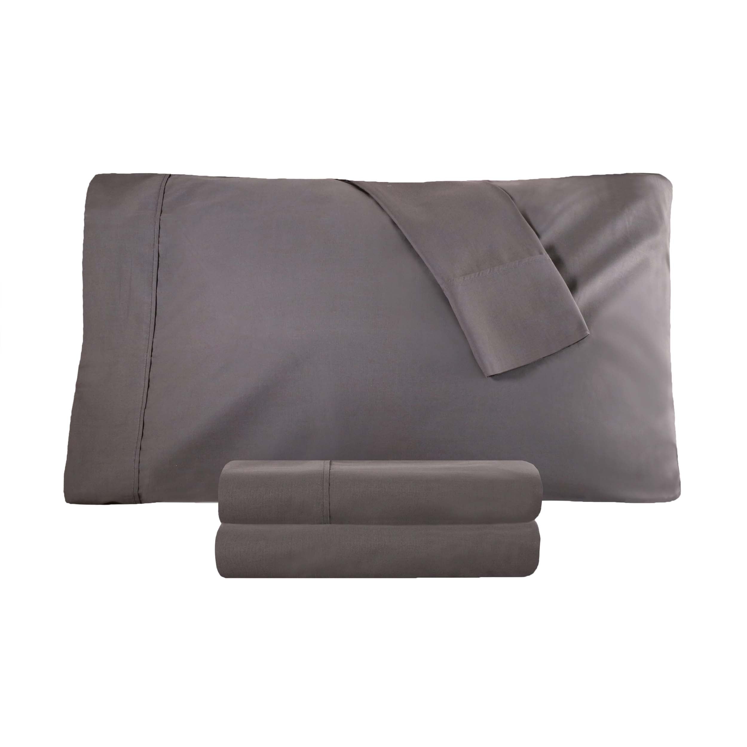 300 Thread Count Cotton Percale Solid Deep Pocket Bed Sheet Set - Queen Size, Soft & Breathable - Perfect for Hotels, Guest Rooms & Master Bedrooms