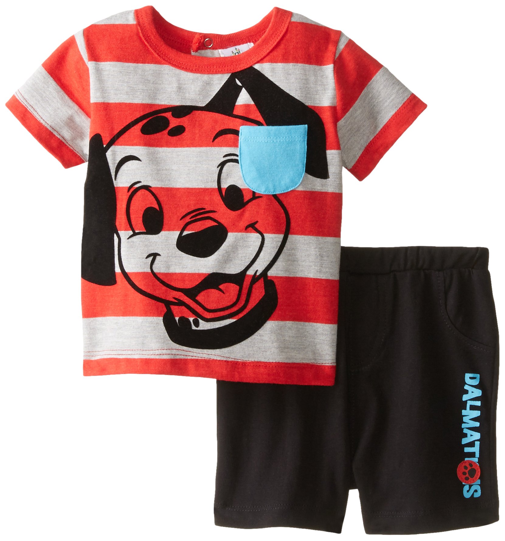 Disney Baby Boys' Dalmations 2-Piece Short Set for Summer Play
