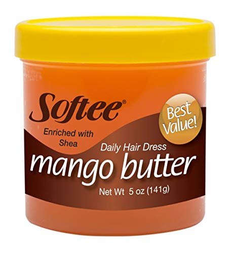 Organic Softee Mango Butter Hair & Dress Pomade - 3 Pack for Natural Hair Care, Styling & Frizz Control - Perfect for Curly, Coily & Textured Hair Types