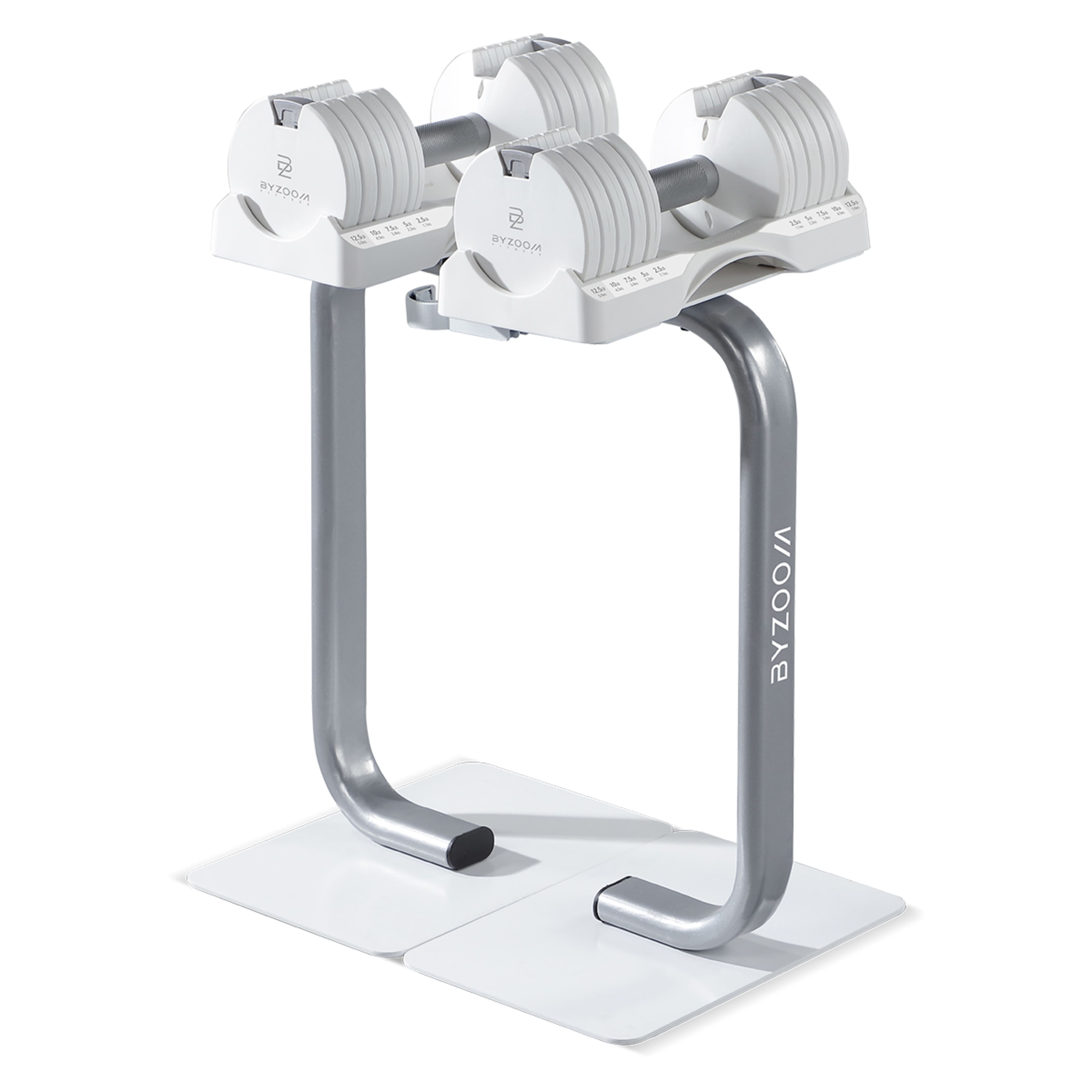Byzoom Pure Series 12.5LB/25LB Dumbbell Rack - Heavy Duty Weight Stand for Home Gym, Fitness Equipment Storage - Perfect for Garage, Basement & Workout Room Organization