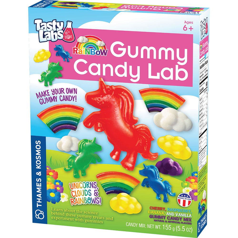 Rainbow Gummy Candy Lab - Colorful & Chewy Sour Gummy Bears for Kids & Adults - Perfect for Birthday Parties, Halloween Treats & Office Snacks
