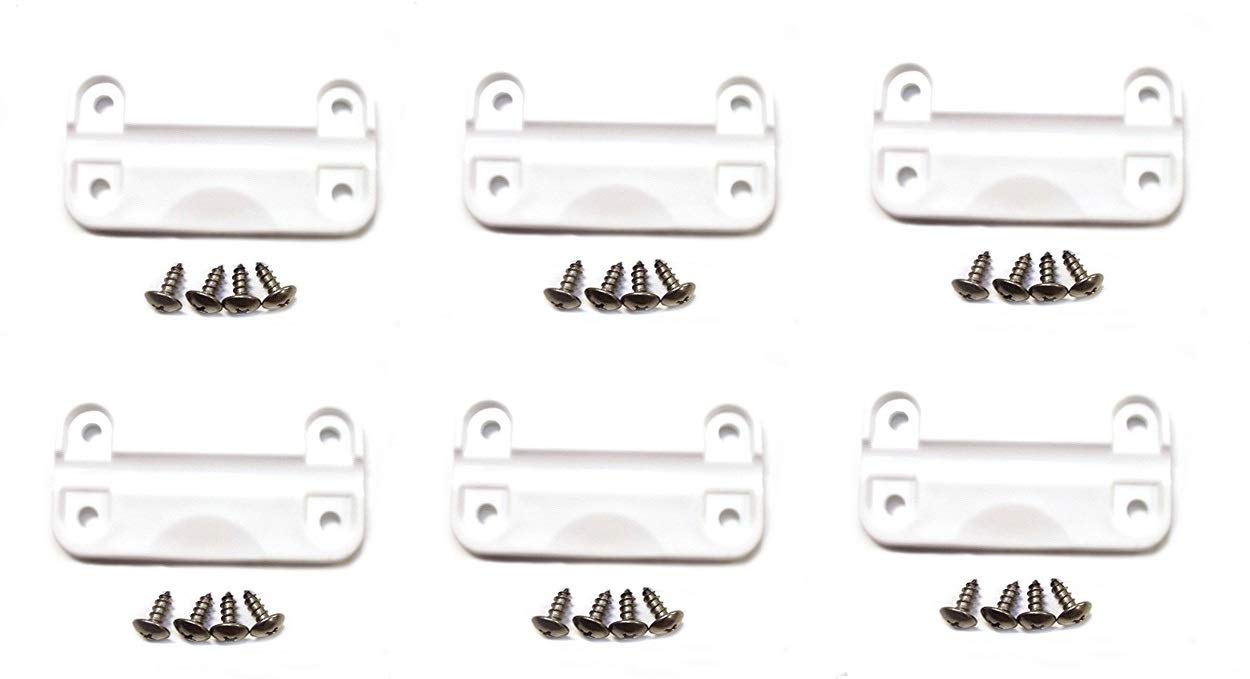 JSP Manufacturing New Igloo Cooler Replacement Plastic Hinges with Stainless Steel Screws (6-Pack) - Perfect for Cooler Repair, Outdoor Camping & Picnic Accessories