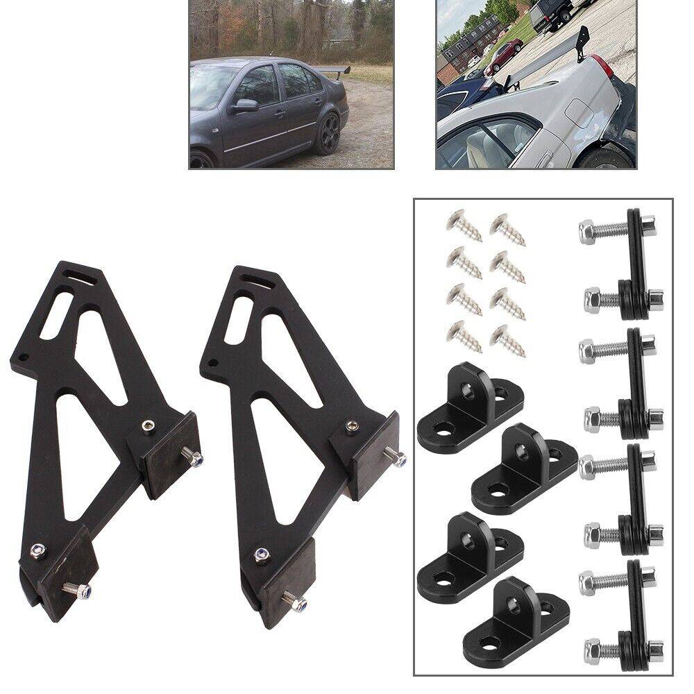 Universal GT Spoiler Leg Brackets 2PCS - V1 Style Rear Trunk Side Plate for Car Spoiler Installation - Perfect for Sports Cars & Performance Vehicle Upgrades