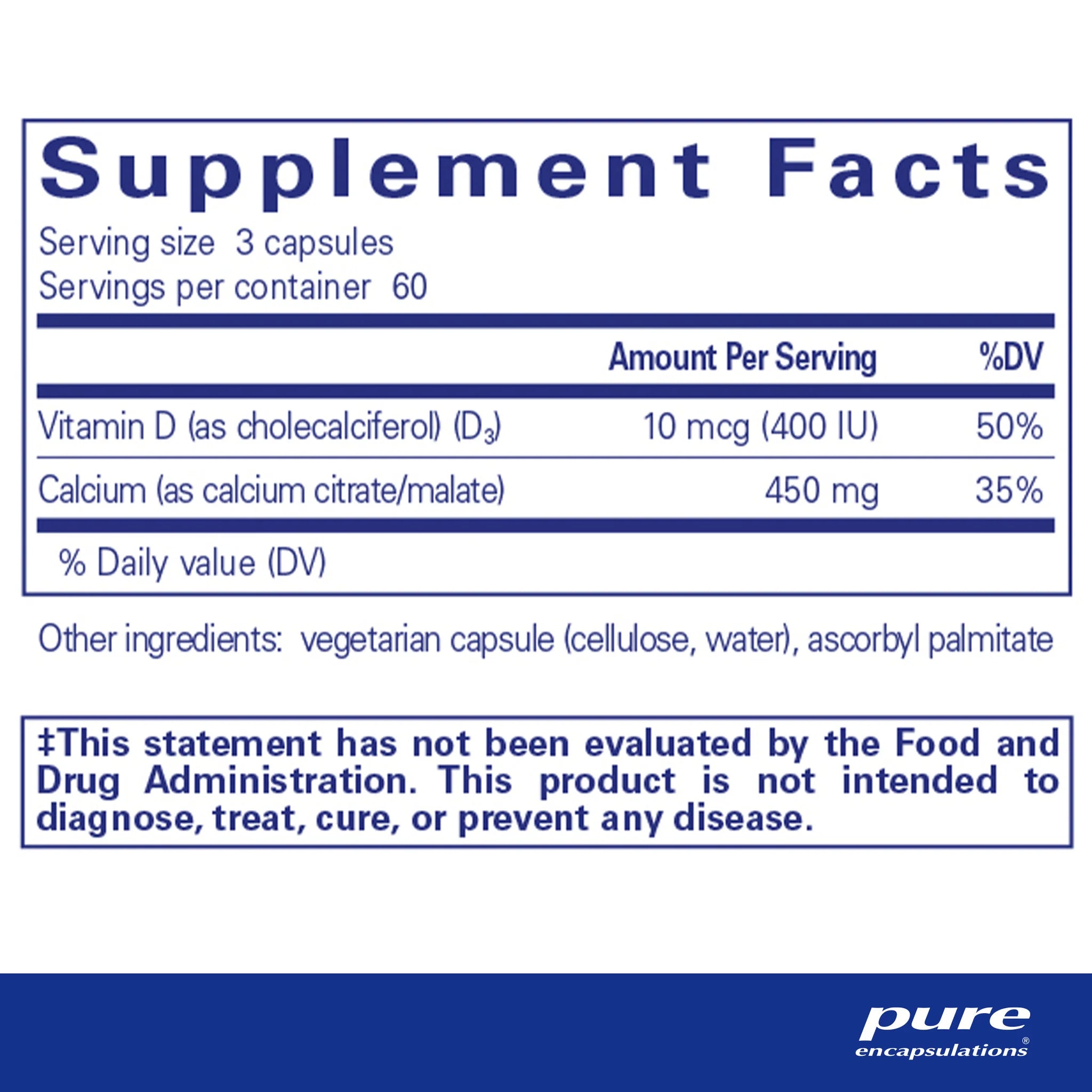 Premium Calcium with Vitamin D3 Supplement - Supports Strong Bones & Immune Health - Ideal for Adults & Seniors - Daily Bone Support for Active Lifestyles