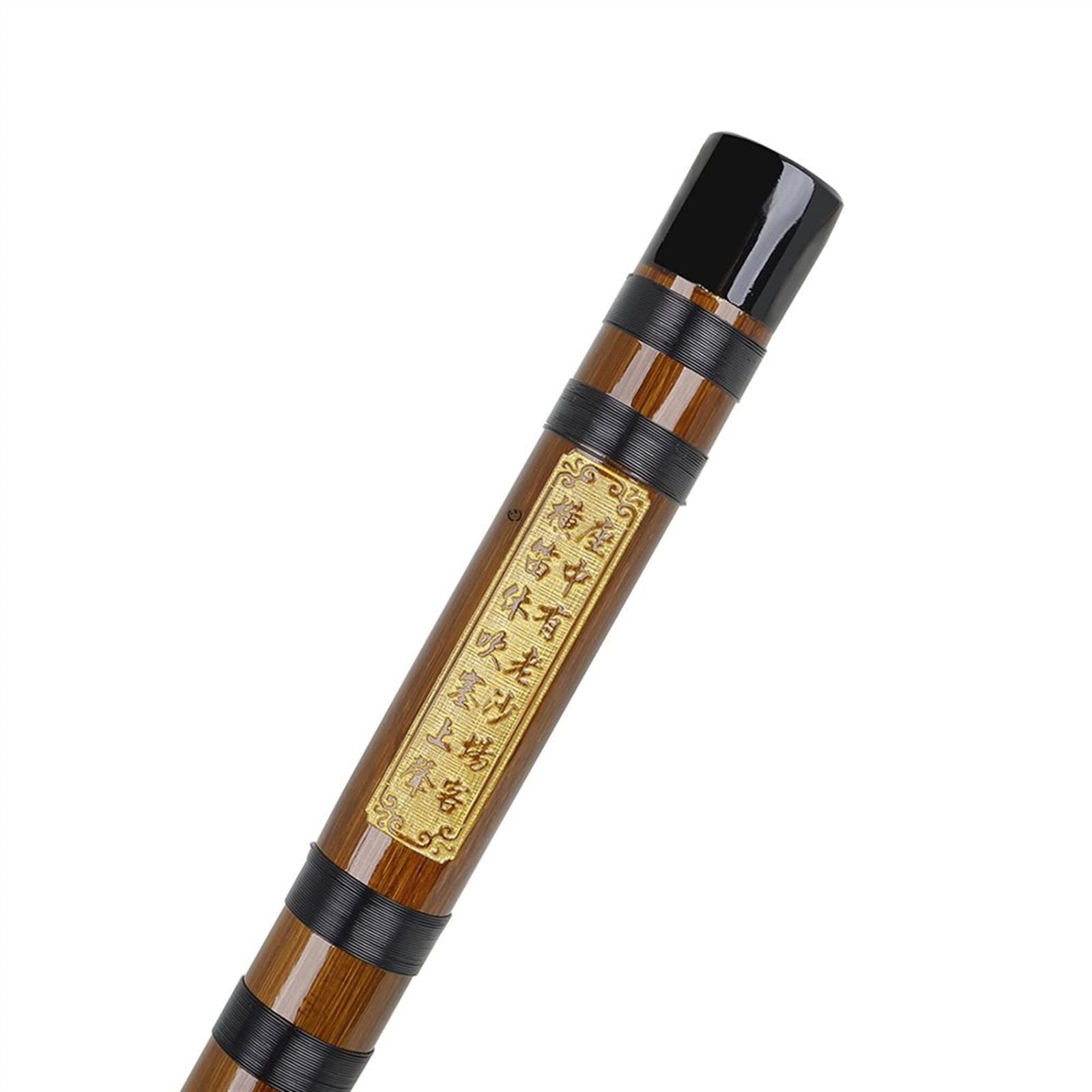 Premium Bamboo Flute - Traditional Chinese Dizi Wind Instrument in D Key (CDEFG) with Case - Perfect for Beginners, Meditation & Cultural Performances