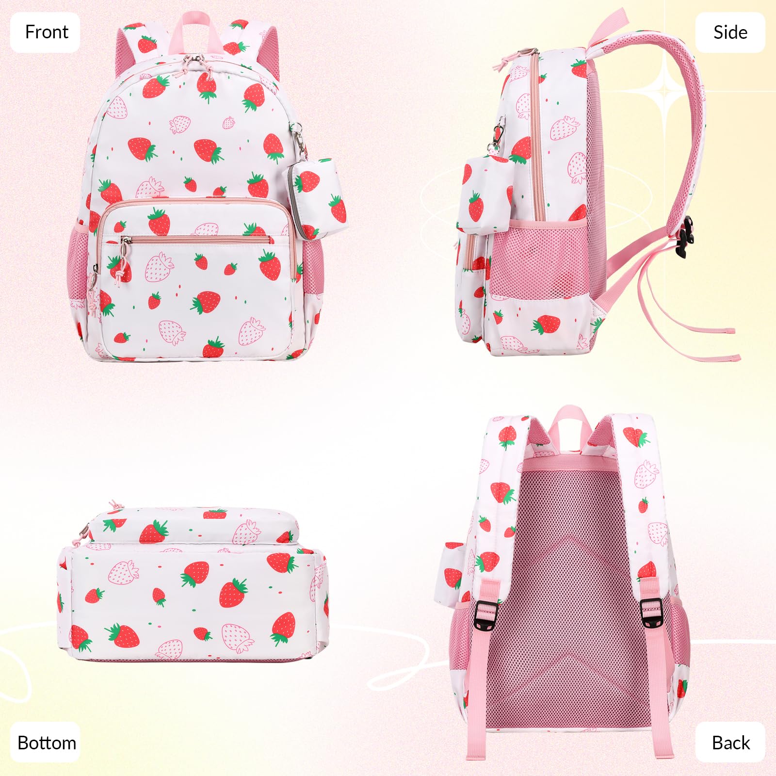 Mygreen Kawaii Girls Backpack for School - Cute Kids Backpack with Laptop Compartment | Perfect for Elementary Students, Travel & Daily Use