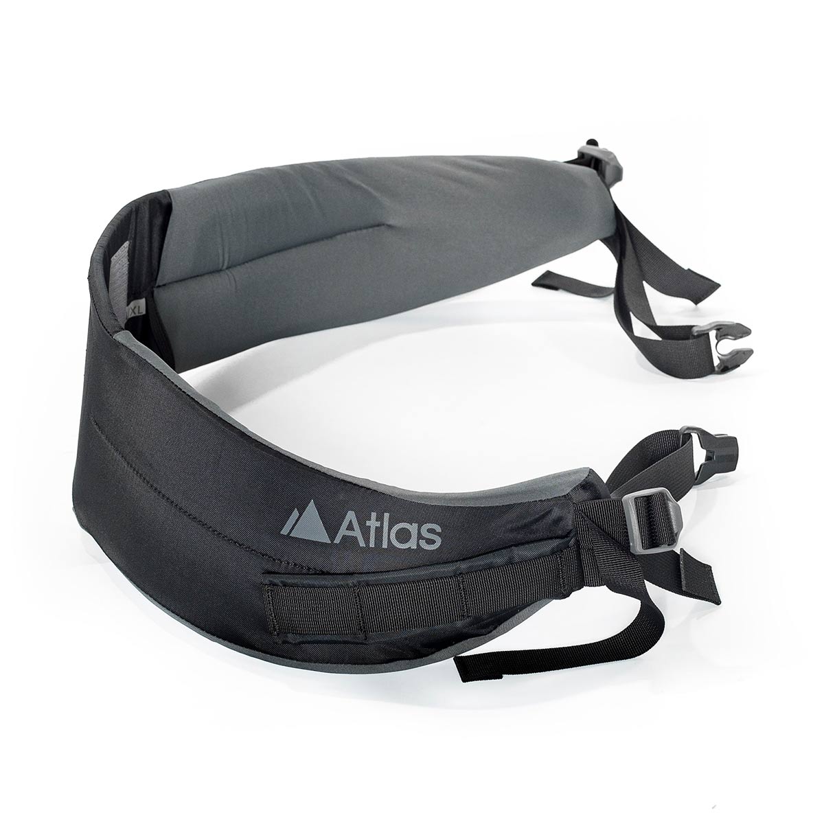 Atlas Athlete S/M Hip Belt for Running & Hiking - Adjustable Waist Pack for Men & Women - Black Fitness Waist Bag for Gym, Travel & Outdoor Activities