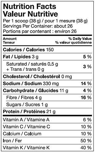 Vega Organic Plant-Based Protein Powder with Greens - 1kg (35.3 oz) | Vegan, Gluten-Free, Non-GMO | Perfect for Smoothies, Shakes & Post-Workout Recovery