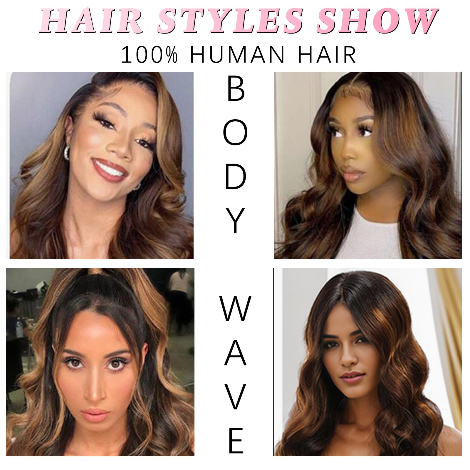 13x4 HD Lace Front Wigs Human Hair - Pre Plucked 150% Density Body Wave Wigs for Black Women | Bleached Knots & Natural Hairline | Glueless Lace Wig for Daily Wear, Parties & Special Occasions