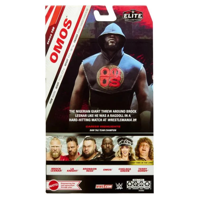 WWE Elite Collection Series 108 Omos Action Figure - Authentic Wrestling Collectible for Fans & Display | Perfect for Home Decor, Gift Giving & WWE Memorabilia Collections