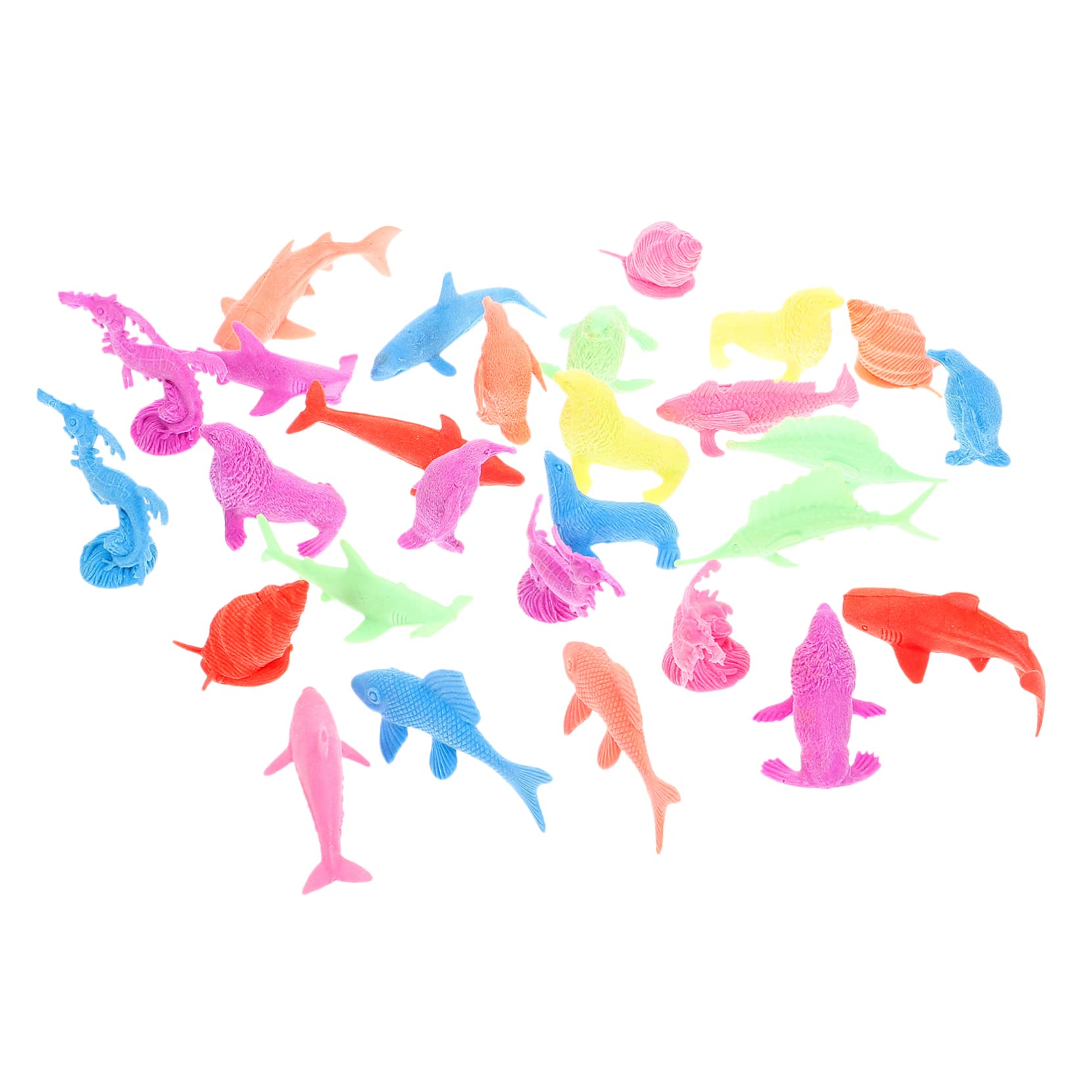 VICASKY 3 Pack Water Animal Bath Toys - Realistic Sea Creature Figures for Kids, Ocean Party Favors, Swimming Pool & Bathtub Playtime Fun - Shark, Dolphin, Turtle Marine Animal Models