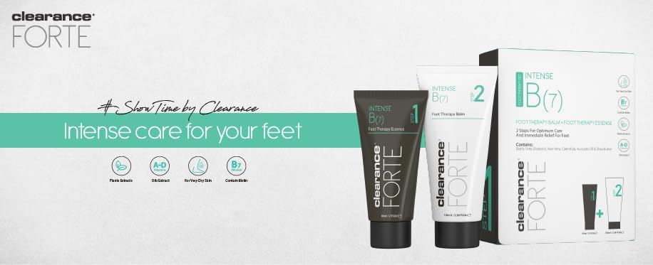 Forte Intense B7 Foot Therapy Set – Intensive Foot Care Duo for Dry, Cracked Feet | Nourishes, Heals & Revitalizes with Bisabolol, Urea & Biotin | 100ml & 60ml Essential Oil Formula | Perfect for Pedicures, Diabetic Foot Care & Home Spa Treatments