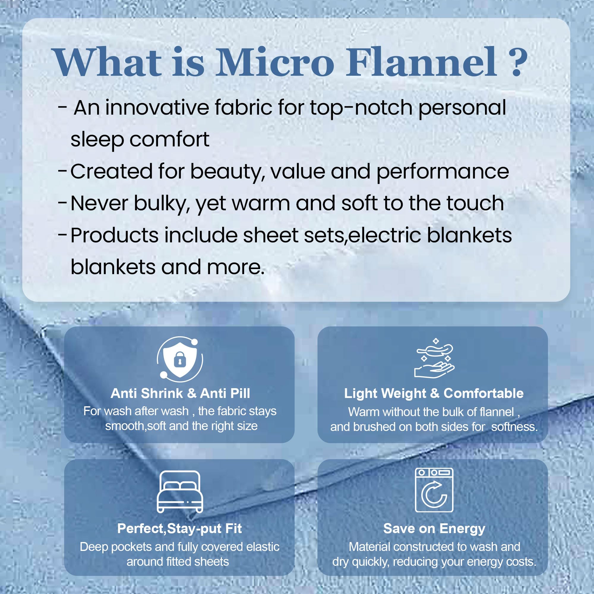 Thermee Micro Flannel Queen Sheet Set - 18