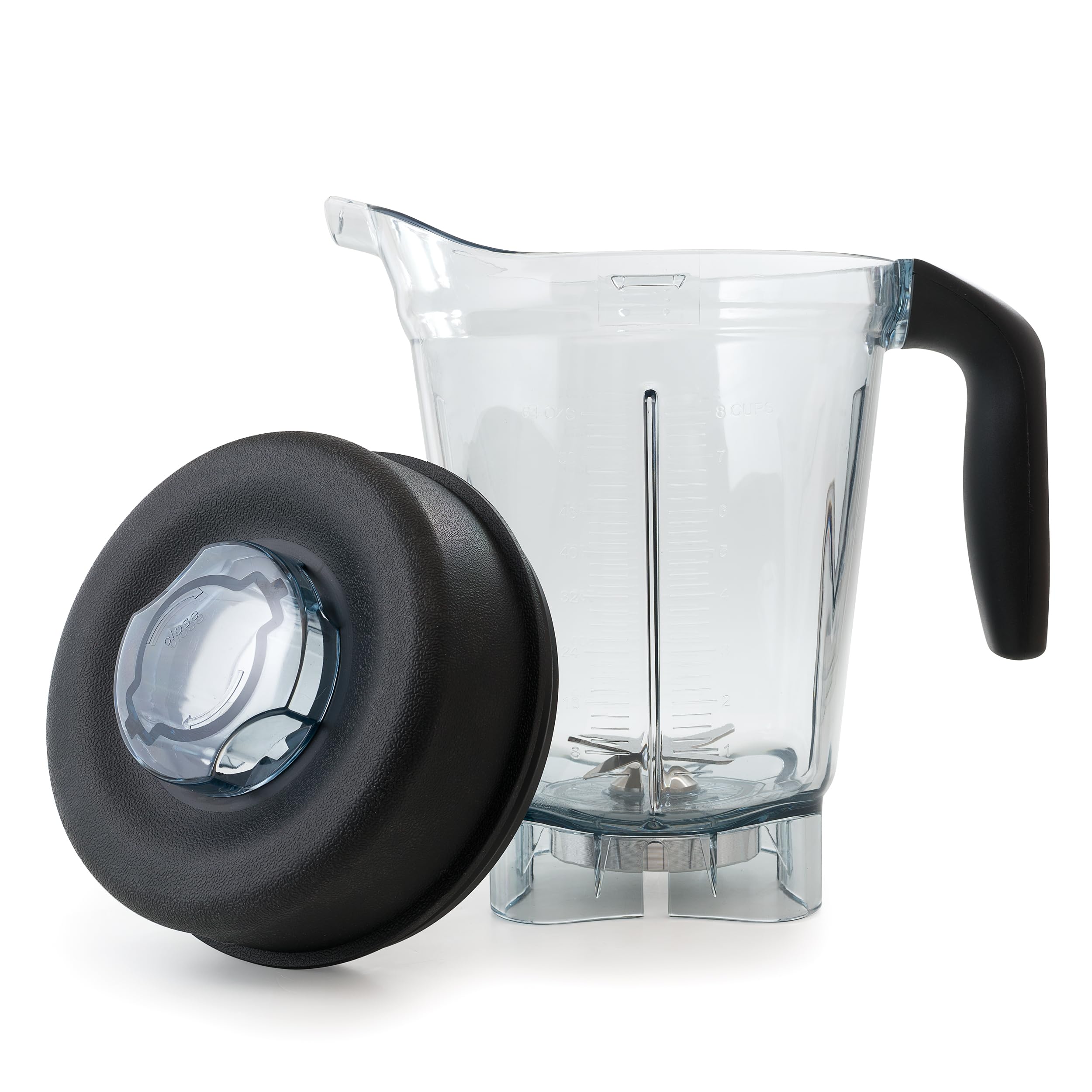 64 oz Replacement Container Jar with Lid for Vitamix Blender Pitcher - Compatible with 750, 5000, 5200, 6300, 7500, VM0102, VM0103, VM0197, E310, Classic & Explorian Series - Perfect for Smoothies, Soups & Nut Butters