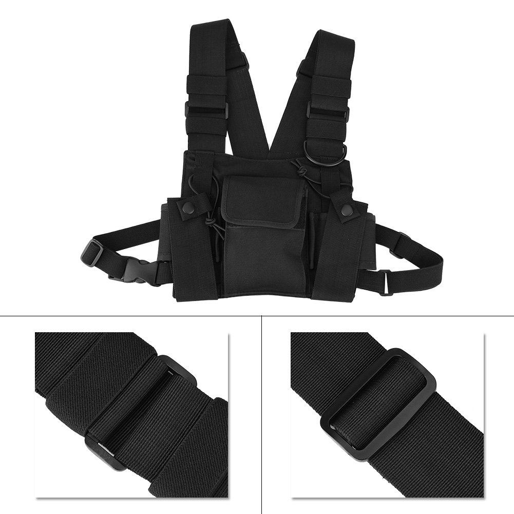 Adjustable Tactical Chest Bag - Durable Nylon Molle Pouch for Work, Duty, and Outdoor Activities - Perfect for Hiking, Camping, and Workshop Use