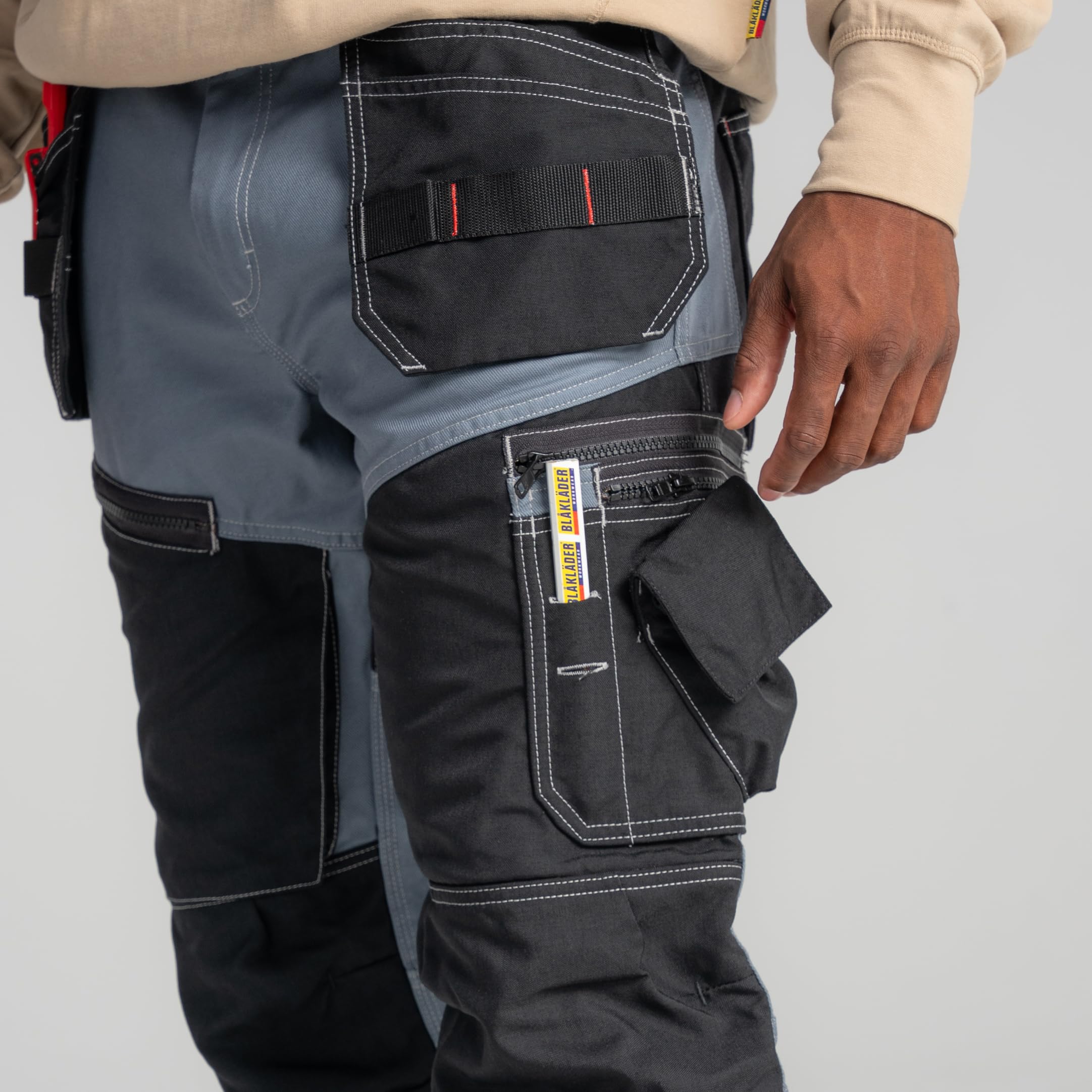 **Blaklader X1600 Men's Durable Cotton Work Pants with Cordura Reinforced Pockets – Heavy Duty Construction for Carpentry, Welding & Outdoor Labor**