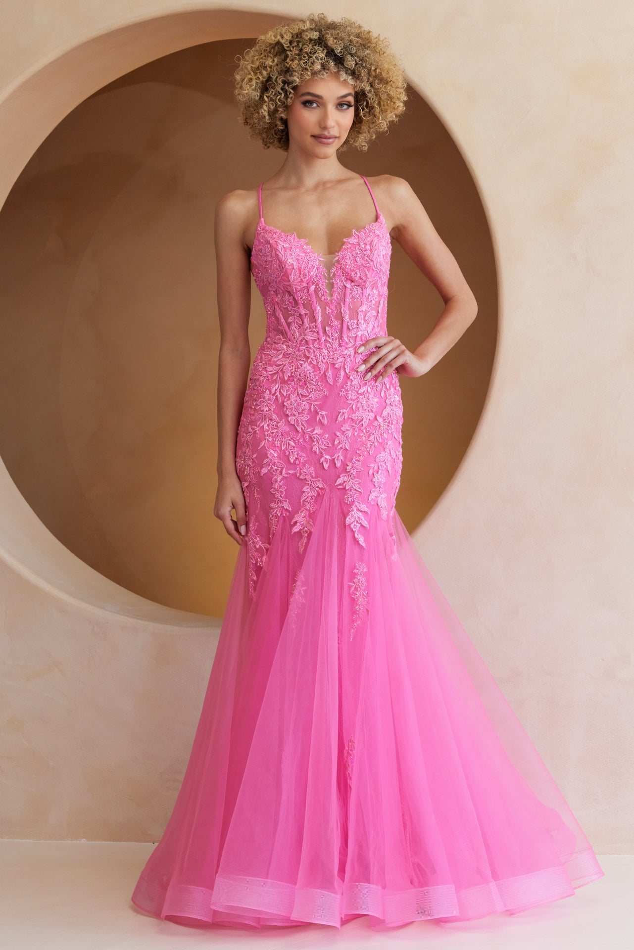 Elegant Hera Gown in Pink - Women's Formal Evening Dress for Prom, Wedding & Special Occasions