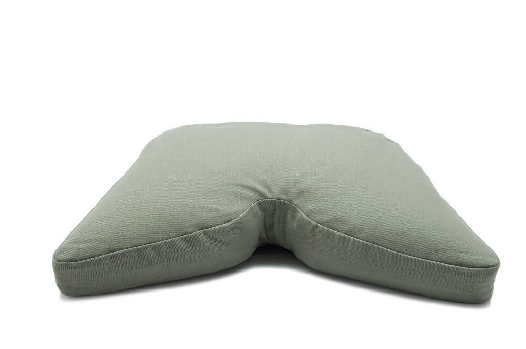 Organic Sage Green Oversized Buckwheat Hull Meditation Cushion - Zafu Yoga Pillow for Zen Meditation, Floor Sitting & Home Decor (Eco-Friendly & Ergonomic Support)