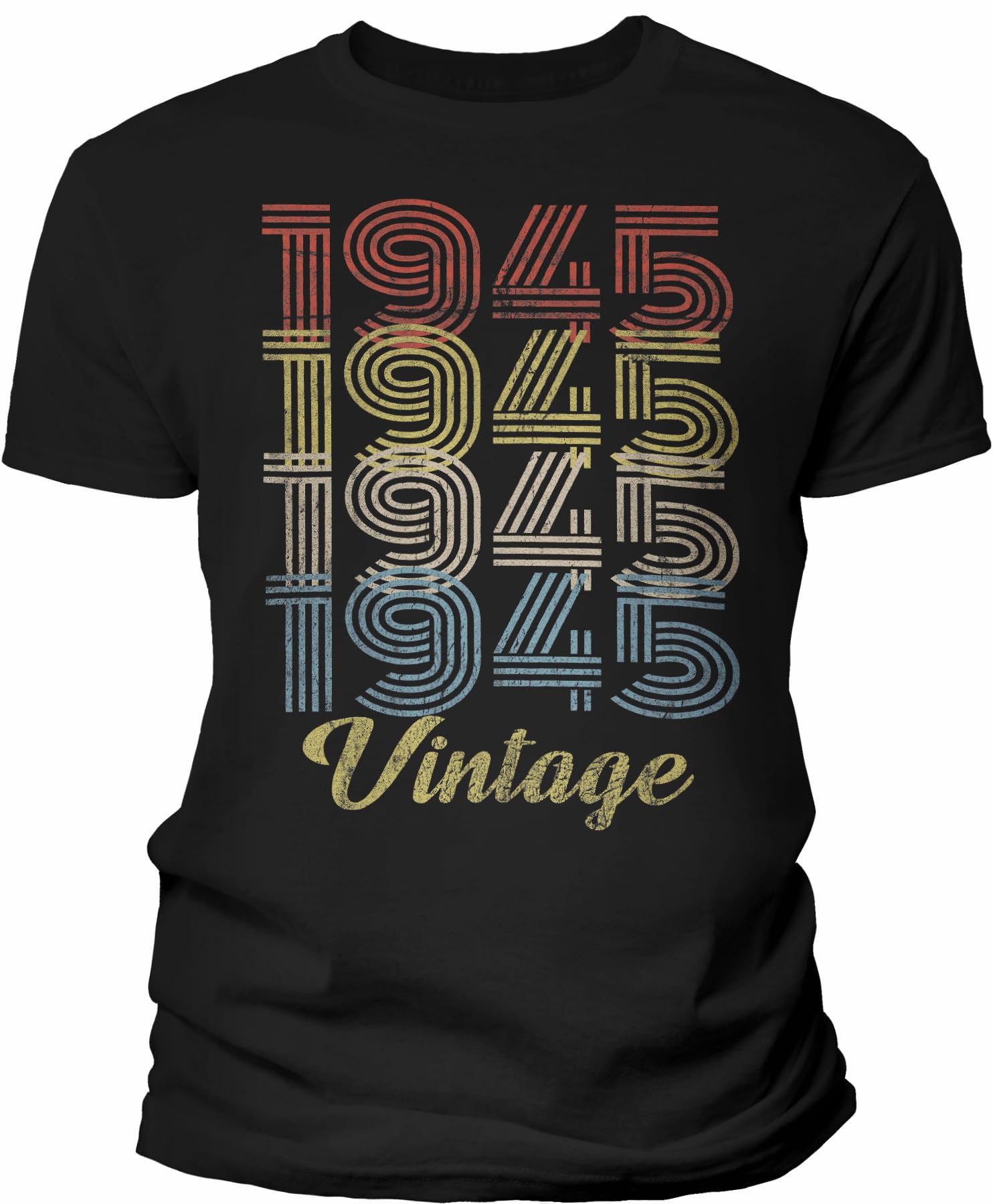Vintage 1945 Retro 80th Birthday Shirt for Men - Classic 80th Birthday Gift Idea - Perfect for 1945 Birth Year Celebrations & Milestone Parties