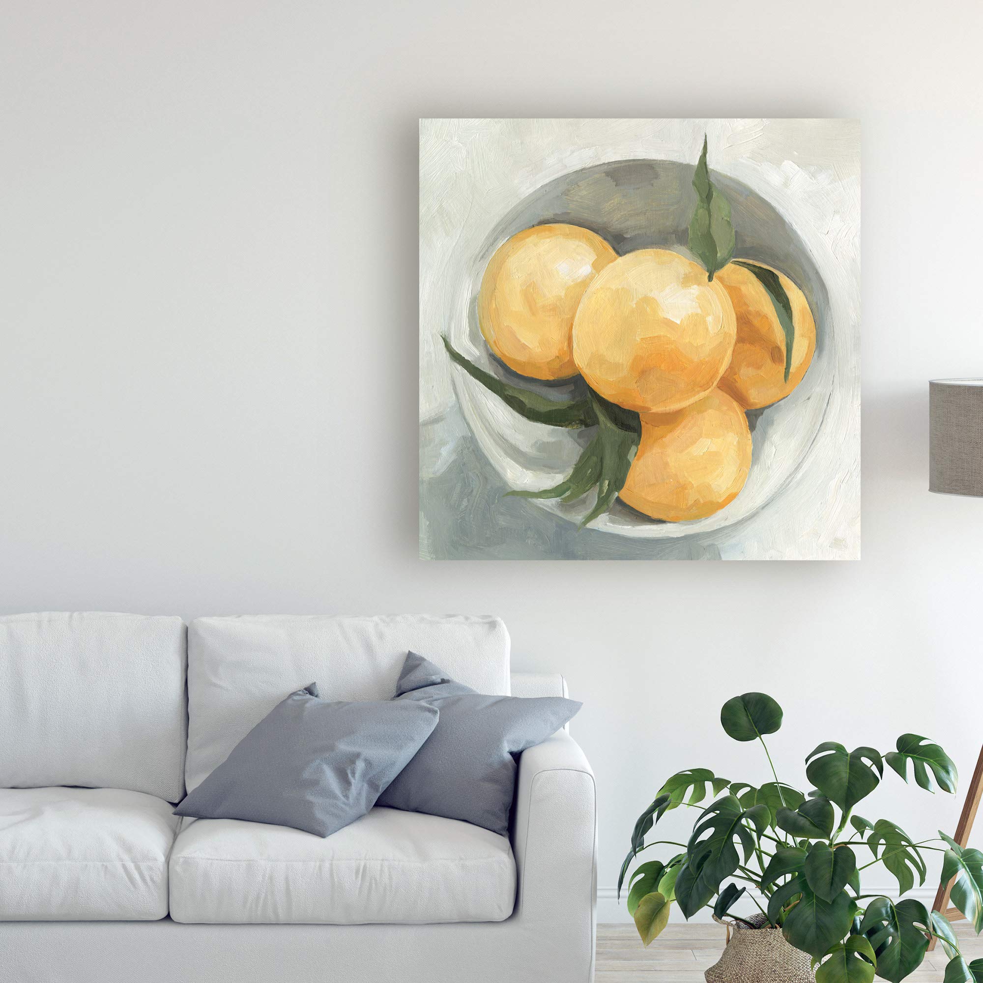 Emma Scarvey Fruit Bowl I - 24x24 Premium Canvas Wall Art - Perfect for Kitchen, Dining Room & Home Decor