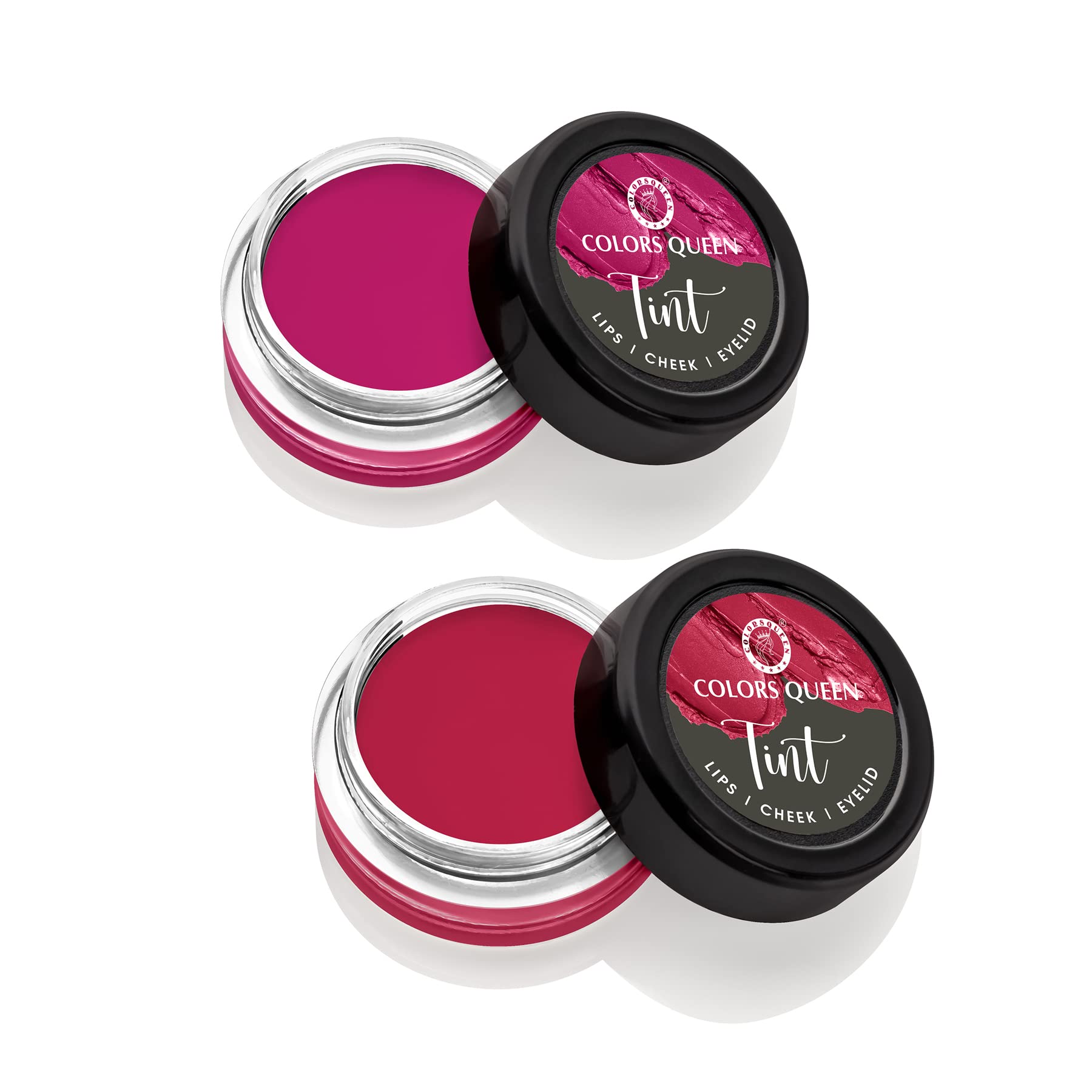 Colors Queen Matte Lip Tint & Chick Tint Combo with Jojoba Oil & Vitamin E - Long Lasting Lip, Cheek & Eyelid Stain (Kiss On Fire & Ruby Woo) | Perfect for Everyday Wear, Date Night & Special Occasions